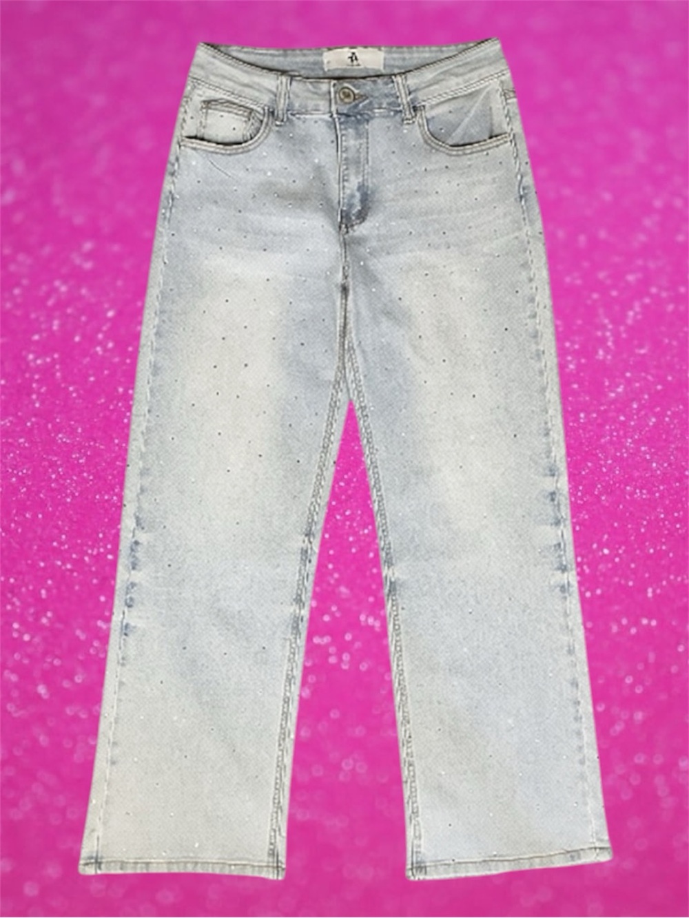 Flying Angel Retro Y2K Bratzcore Barbiecore Disco McBling Maximalism Jeans 9